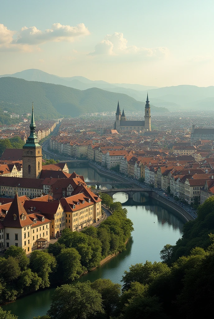 A landscape of the city of Bern image with 13,33 wide and 7,5 tall lying down