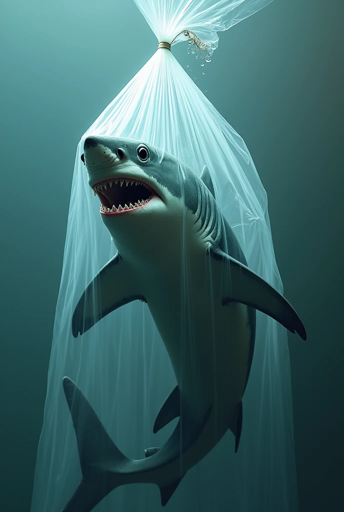 shark in a bag
