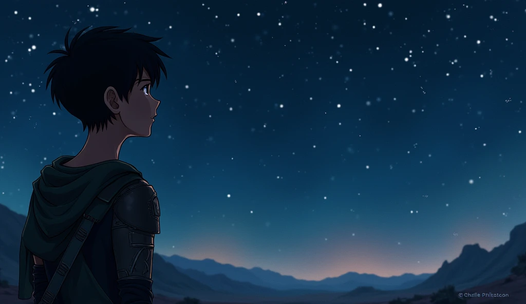 Scene 1: The Introduction
Tanos, a young and determined warrior from a desolate planet, gazes at the night sky filled with countless stars. His eyes are full of ambition, seeking something greater than what his barren world offers.