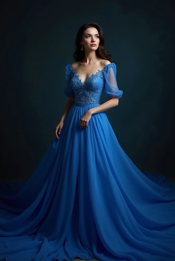 Ozge torer wearing a blue
nightly
