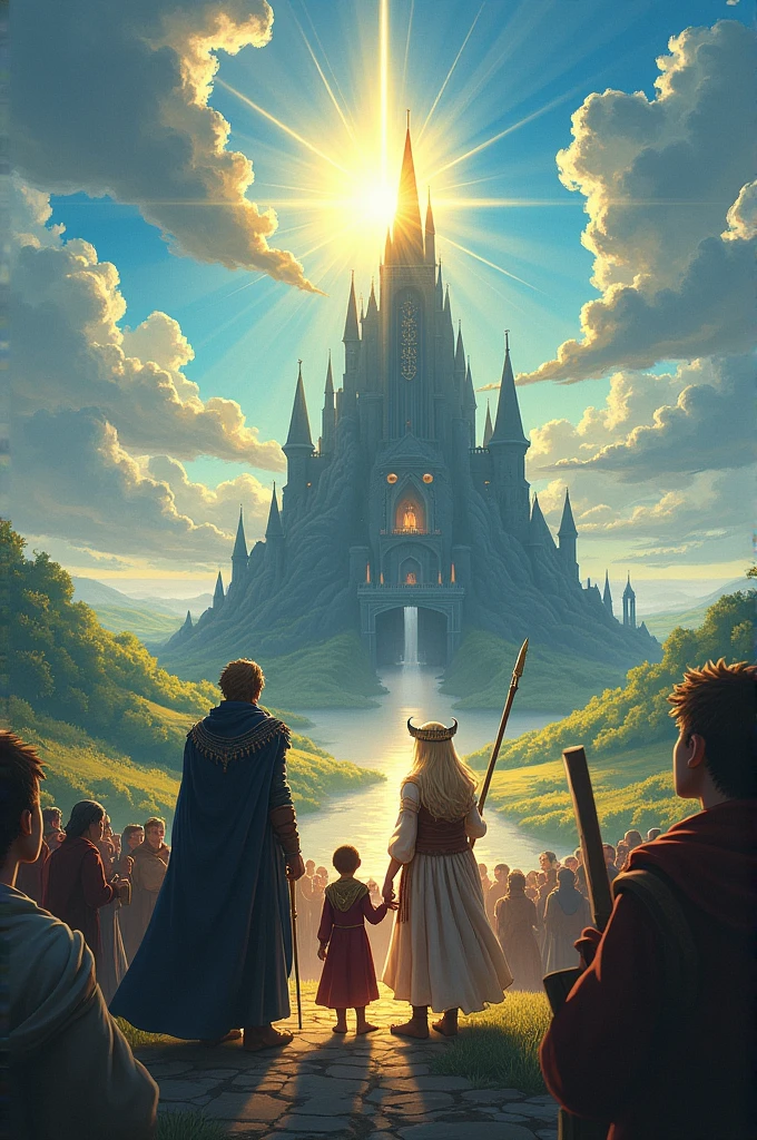 After many adventures, they finally reached the Shadow Citadel, where Sorceress Isolde lived. In a great battle, the siblings used the Crown of Dawn to break Isolde's curse. The sky brightened, and sunlight filled Elaria once again. The people of Elaria were so happy that they offered the siblings a place in the kingdom.