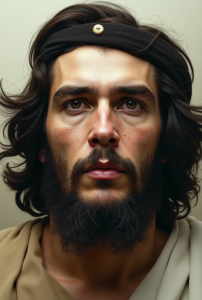 Creating the face of Jesus from the Shroud of Turin and the face of Che Guevara 