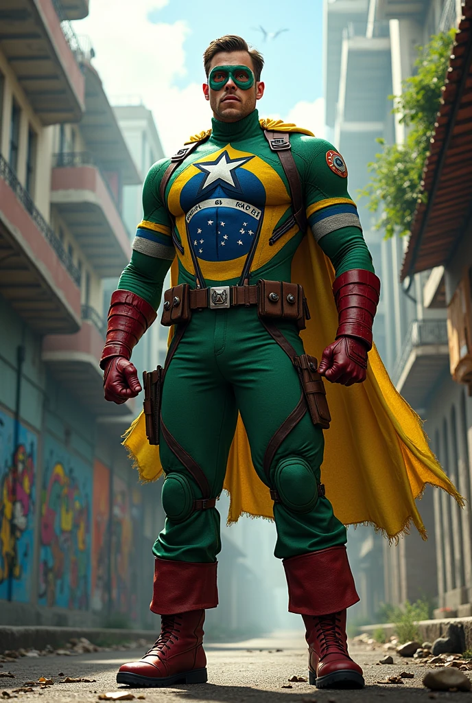 Captain America in Brazilian colors