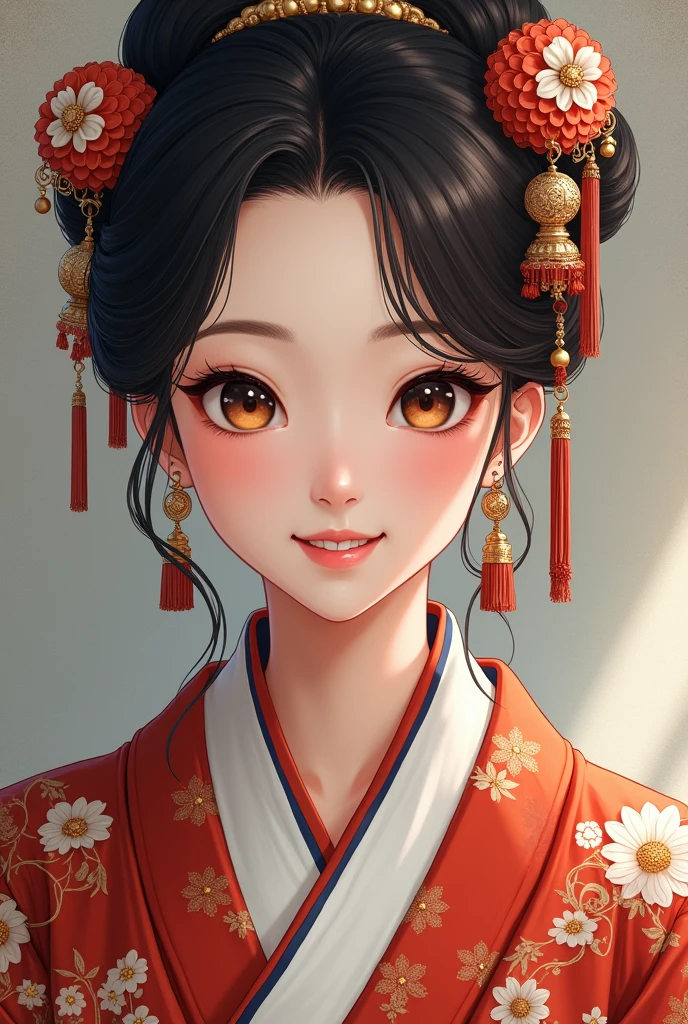 Of course！I can describe for you a portrait of a fifth personality perfumer，And provide some inspiration for you。

The Fifth Personality perfumer is a mysterious and elegant character。She wears a gorgeous kimono，Wearing a bow headdress，It gives people a strong classical atmosphere。She has fair skin，Deep eyes，Bright red lips。She had a smile on her face，But at the same time, it also reveals a mysterious and deep atmosphere。

She has long black hair，There are some decorations on the sides，Such as hairpins or ribbons。Her hairstyle is neat and elegant，Showcasing her refined taste。She wears delicate gloves on her hands，Highlight her delicacy and ingenuity。

Her makeup is delicate and elegant，Eye makeup is deep and detailed，The lip makeup has a hint of mysterious seduction。Her expression was gentle and confident，Exudes a unique charm。

And don't forget her perfume bottle！In the portrait，You can add a well-designed bottle in her hand or beside her。This bottle can be a gorgeous glass bottle，It contains various mysterious aromas。

This is the portrait of the fifth personality perfumer I painted for you。Based on these descriptions, you can create your own unique style of perfumer portrait。Happy creating！