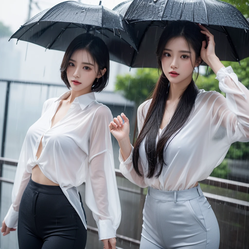 exy pose、Hair getting wet in the rain、Mr.々Hair style、Short Hair、Transparent shirt、Beautiful woman getting wet in the rain、typhoon、Get wet without an umbrella、Beautiful woman in the rain、雨で濡れたBeautyOL、Detailed face、Realistic、beautiful girl、Beauty、Office Lady Uniform、beauty、Beautiful woman、Narrow waist、Handsome woman、Tight pants look、Colorful suit、Sexy pose、Tight suit pants、Suit wet in the rain、Wet shirt、See-through shirt、