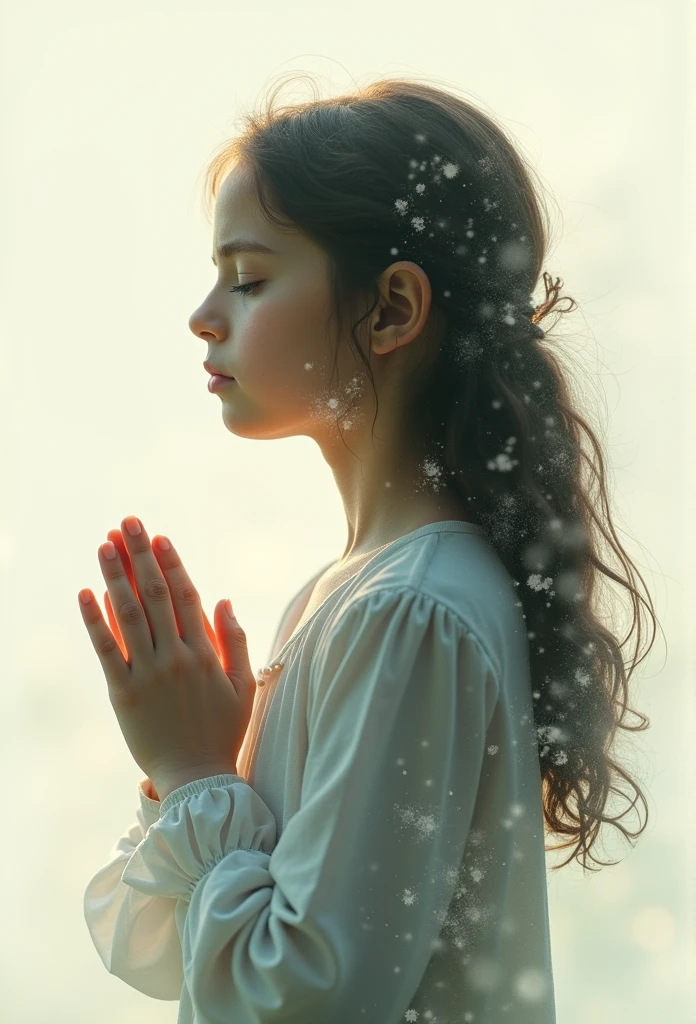 The Girl Who Prays, double exposure,