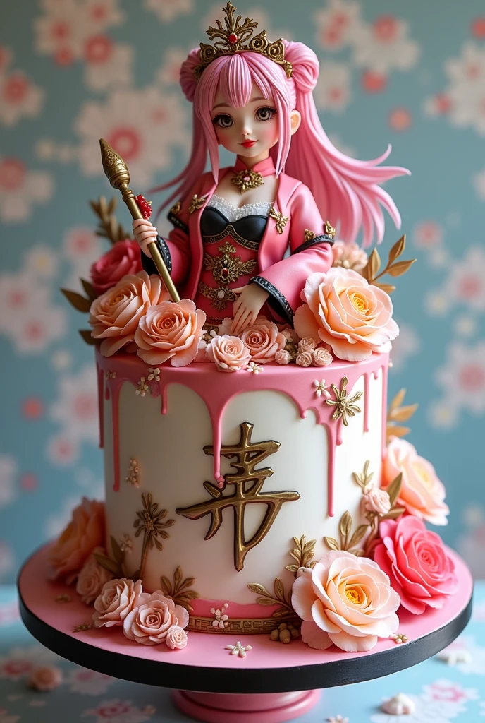 Furina genshin impact cake with buttercream instead of fondant