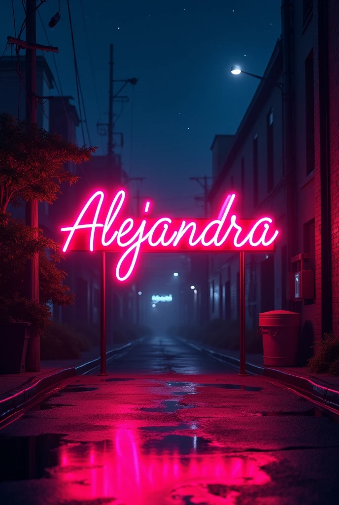 night car sign that says alejandra