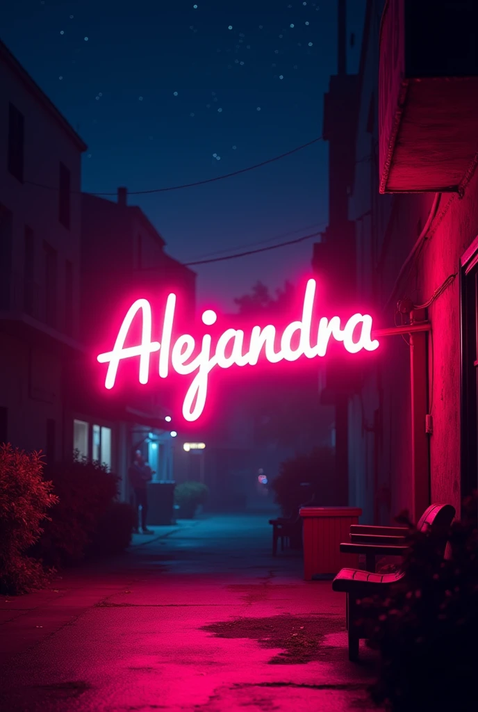 night car sign that says alejandra