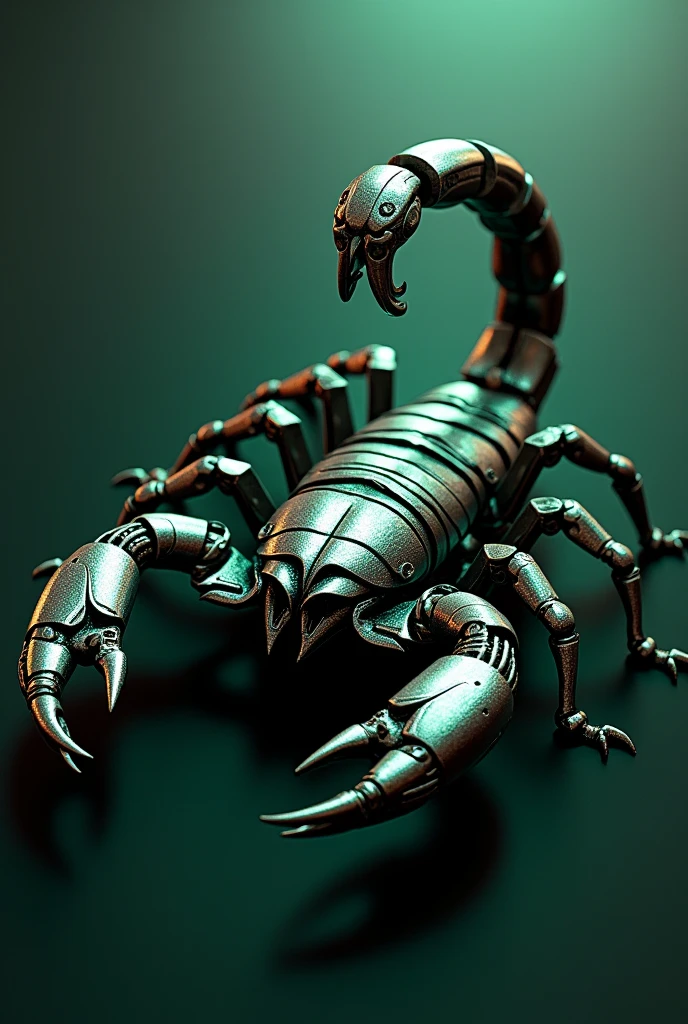 cinematic high detailed metallic dark green and silver scorpion logo,s shape,oozing venom,modern terrorist organization,counter espionage,intricate,photorealistic,8k,sharp focus,physically-based rendering,professional,vivid colors