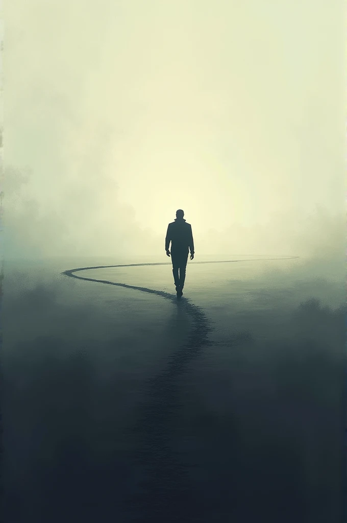 A man walking alone