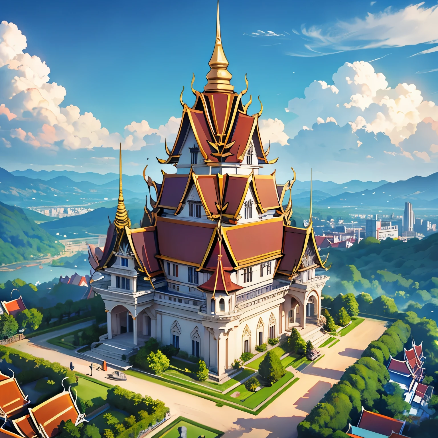 cityในนิทานพื้นบ้านเรื่องพระสุธน มโนราห์,city, castle,Thai,castle,Thai