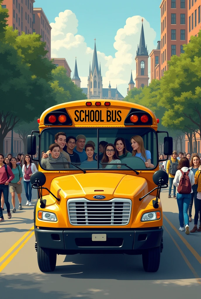 Bus used by students to go to college