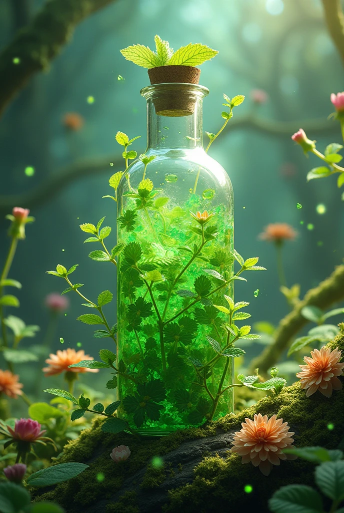 A nettle insecticide with animated surrounding environment decoration