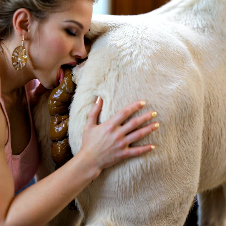 (((duo))), ((((((human, anal, feral goat, goat tail, raised tail, hands on butt, women face to anus, anal rimming, rimjob, women on goat)))))), (((((goat shaped indent, see through, huge puffy, butt focus, bedroom, excessive feces, feces on butt, dirty))))), wide hips, legs wide spread, wide shot, close-up, Wide-Angle, masterpiece, high details, high quality, best quality, highres, HD