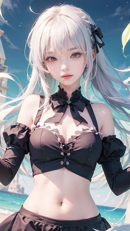 A lady with long hair and a dress holds a flower, Anime style 4k, Anime Art Wallpaper 4K, Anime Art Wallpaper 4K, anime art wallpaper 8 k, Anime Wallpaper 4K, Anime Wallpaper 4K, detailed Digital Animation Art, 8k high quality detailed art, 4k anime wallpaper, Beautiful anime girl, Beautiful anime portrait, Digital Animation Art