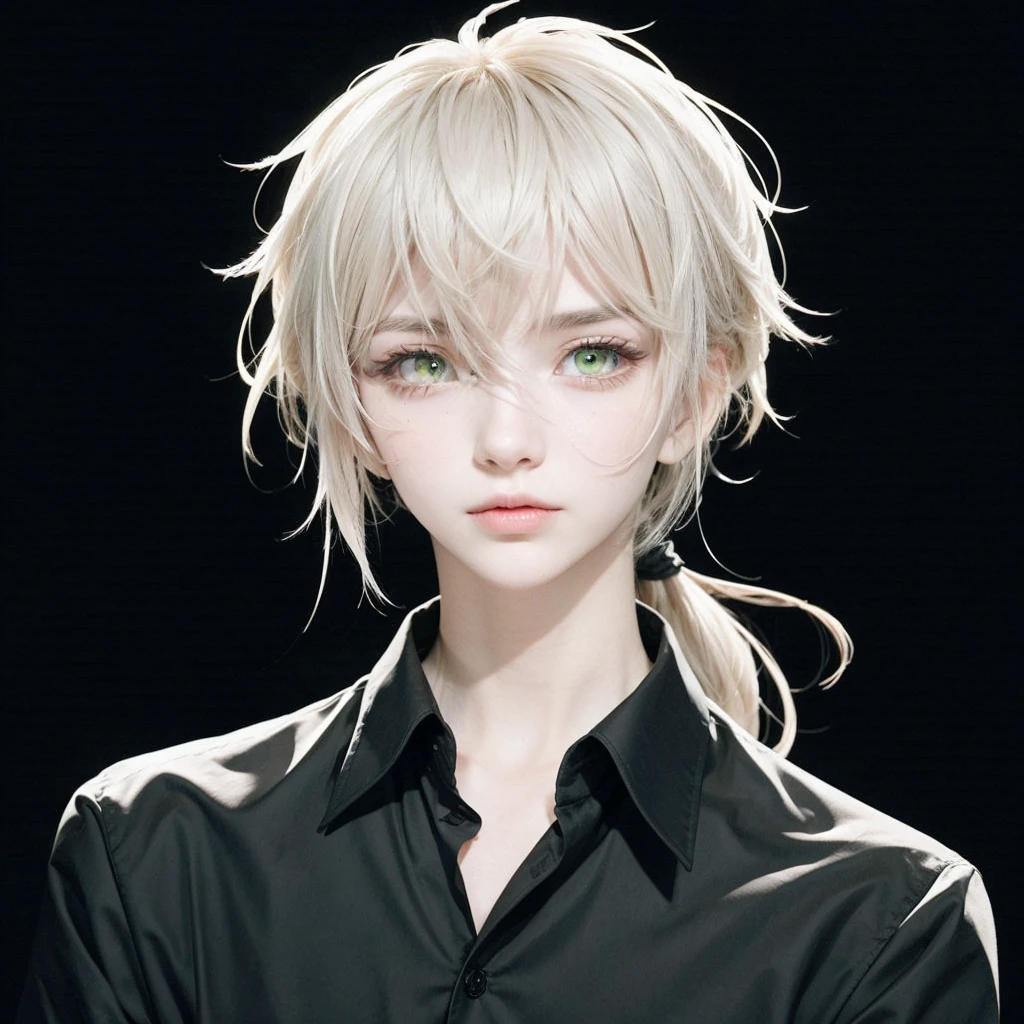 Make his eyes green