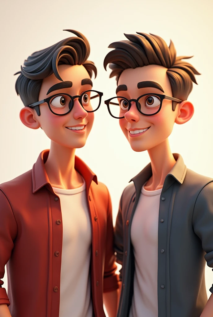 2 animated guy with glasses good looking 