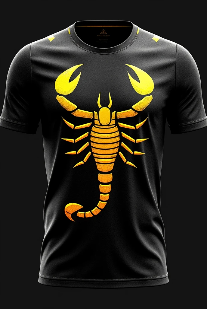 Gold and black scorpion football shirt with shading