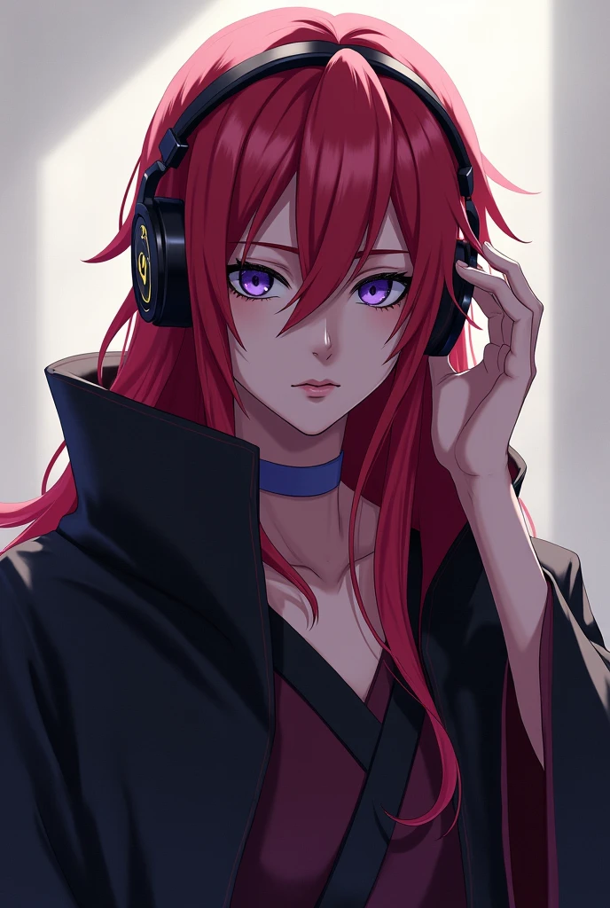 Image of the character Nagato from Naruto with headphones
