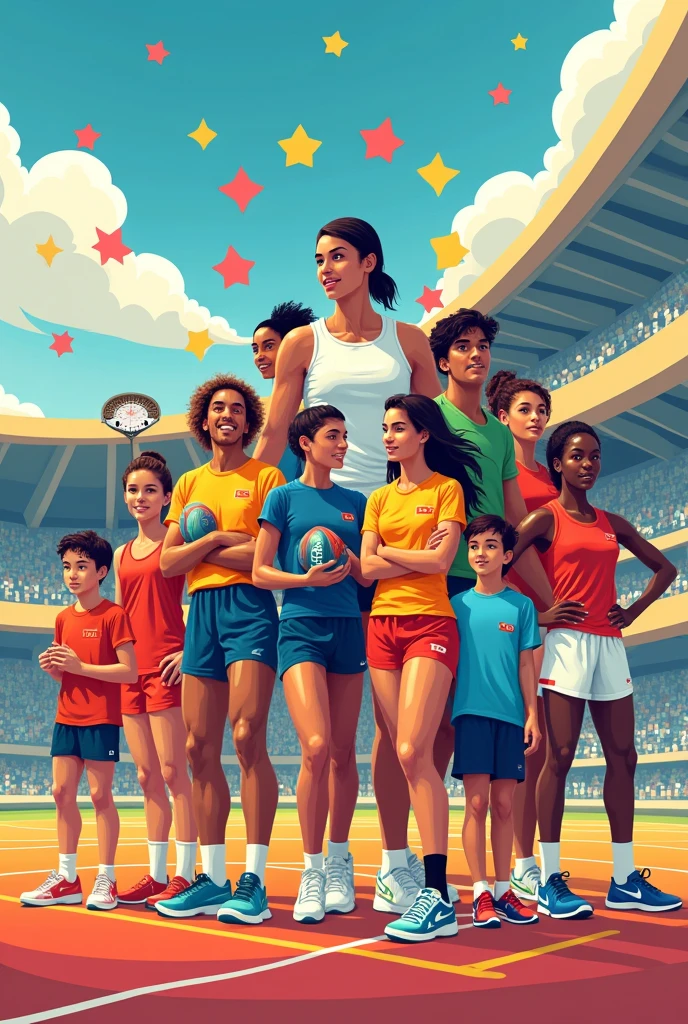 diversity, equality inclusivity -sports poster making