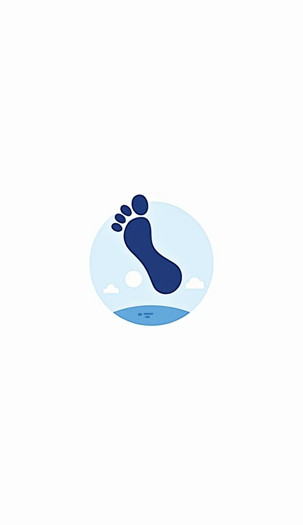 Stylish foot chiropractic logo A pop logo that conveys that your feet are lighter White background Sapphire and white color scheme design A basic white-based logo mark with an illustration of a foot outlined in sapphire A simple logo mark like a brand Only the logo mark from the ankle to the foot It looks like only the right foot is kicking. The floating left foot is on the ground. A design seen from the side. The lightness of the leg is gone. A pop illustration. Stylish design. Cool design. Chic and modern design.