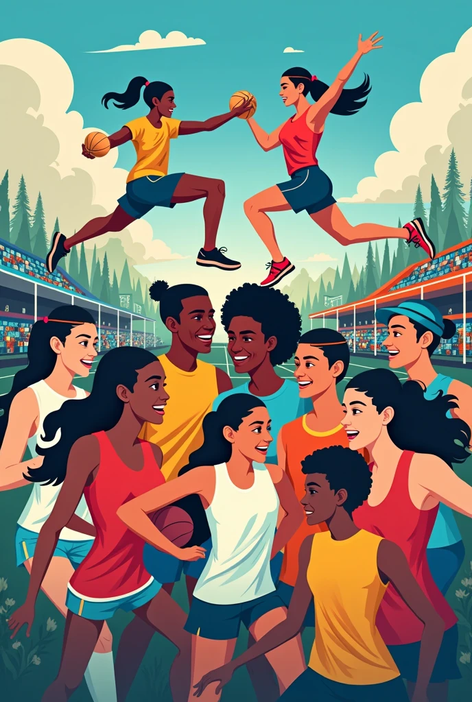 diversity, equality inclusivity -sports poster making