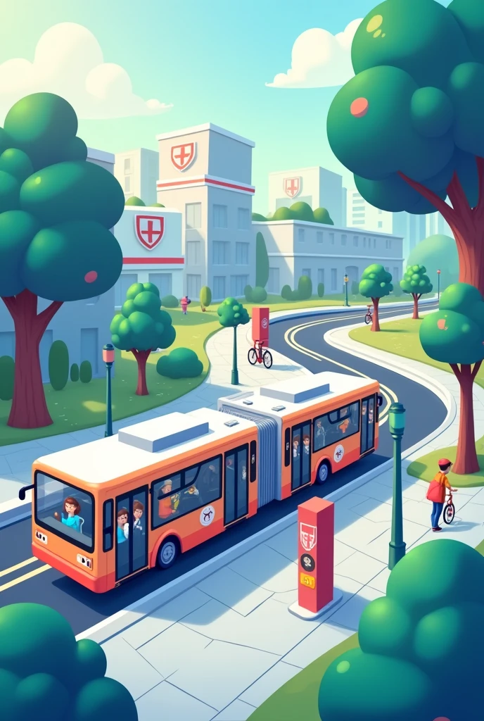 Image for a gamified university transportation app