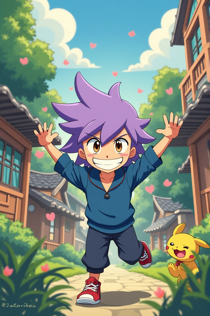 James from Team Rocket from the Pokémon anime in Studio Ghibli style, aesthetic icon, Cartoon, 90's