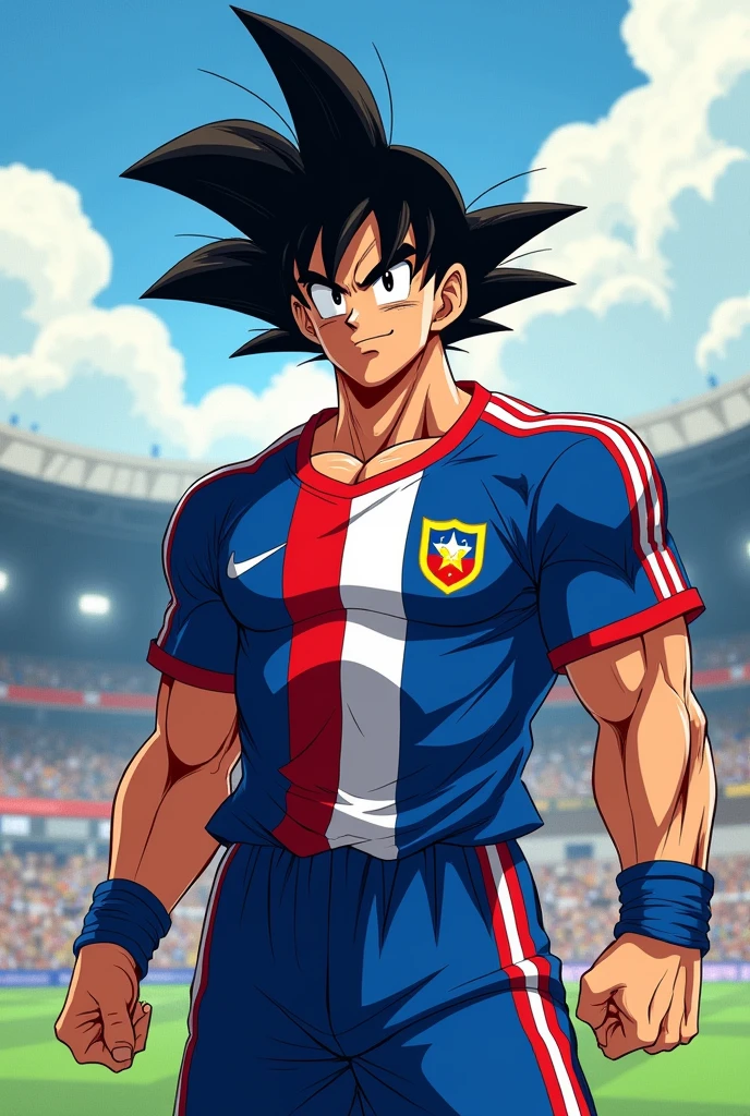 Goku, with a colo colo shirt
