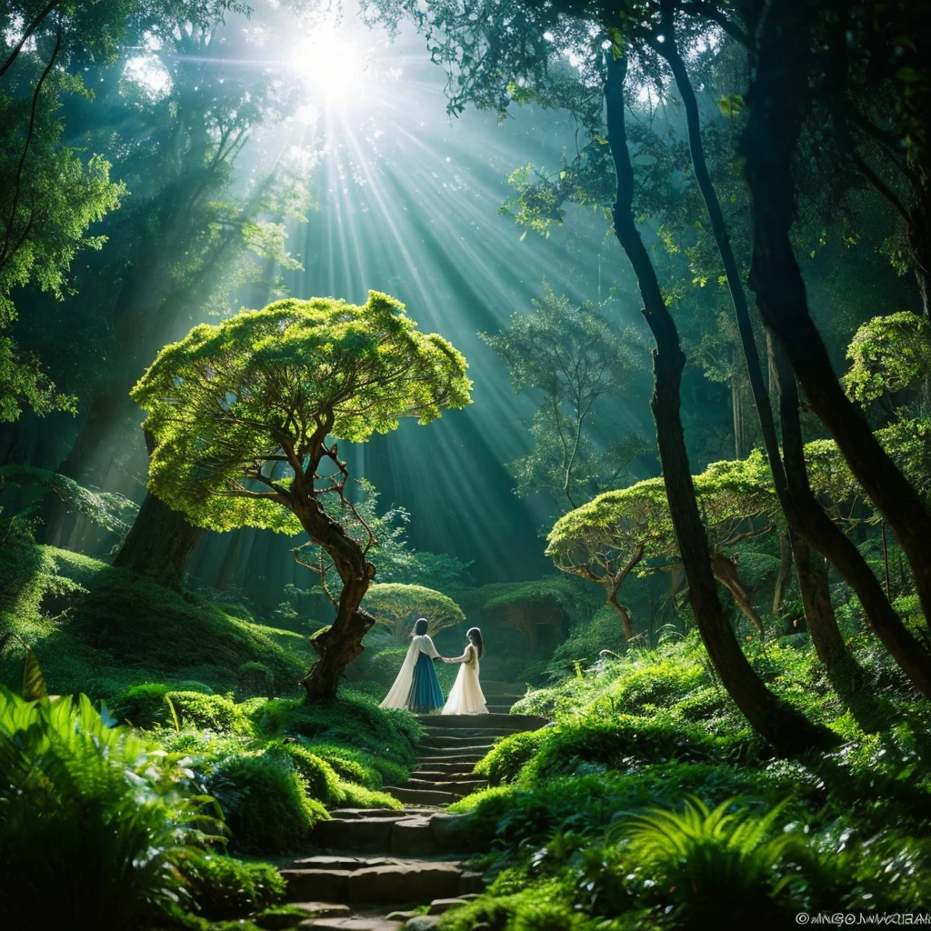 A mysterious ancient forest, Dense with towering trees and vibrant foliage, creating an otherworldly atmosphere. The forest is full of life, From luminous insects that emit a soft glow to rare animals., Ethereal creatures that move gracefully among the twisted roots and hanging vines..
The environment is enchanted., With a subtle but ever-present magical energy that hums in the air.. The air is heavy with the smell of moss., wet land, and the sweet fragrance of exotic flowers. The sounds of invisible creatures resonate, Creating a symphony of nature that seems to come to life..
The atmosphere is mysterious and overwhelming.., invoking a sense of wonder and reverence for the ancient beauty that surrounds it. It is a place where time seems suspended., and every step holds the promise of discovering hidden secrets.
The atmosphere is ethereal., With an almost dreamlike quality that blurs the line between reality and fantasy.. The play of light and shadow creates a dynamic landscape., where the boundaries between the physical and the metaphysical are indistinguishable.
The lighting effect is a surreal dance of luminescence., As the soft moonlight filters through the dense canopy, Projecting intricate patterns on the forest floor. Bioluminescent plants emit a soft glow., adding a magical touch to the scene. Shadows play tricks on the eyes, creating an illusory depth that enhances the overall feeling of mystery and allure. --with 2:3 --c 15 --s 700 --q 2