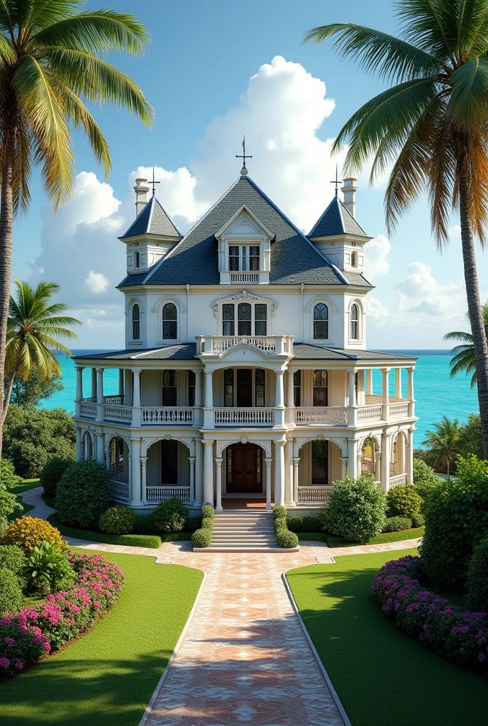 (photorealism:1.2), Victorian house from the 1800s, Antigua, spacious