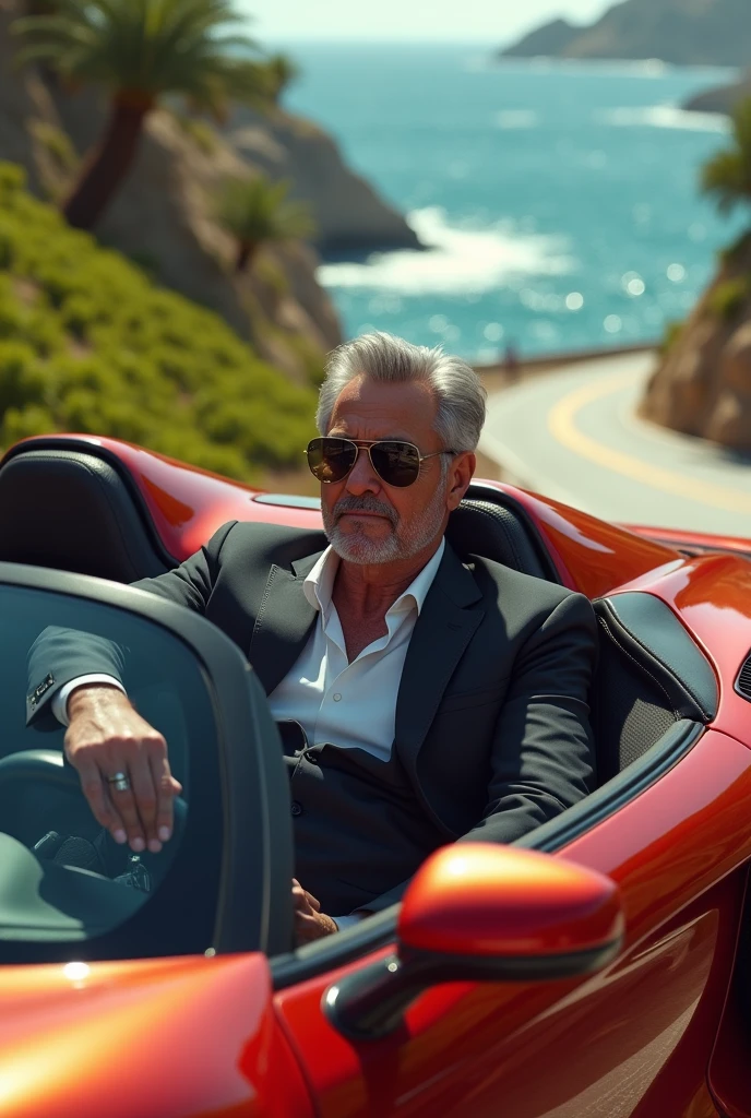 Rich Mexican in a luxury car