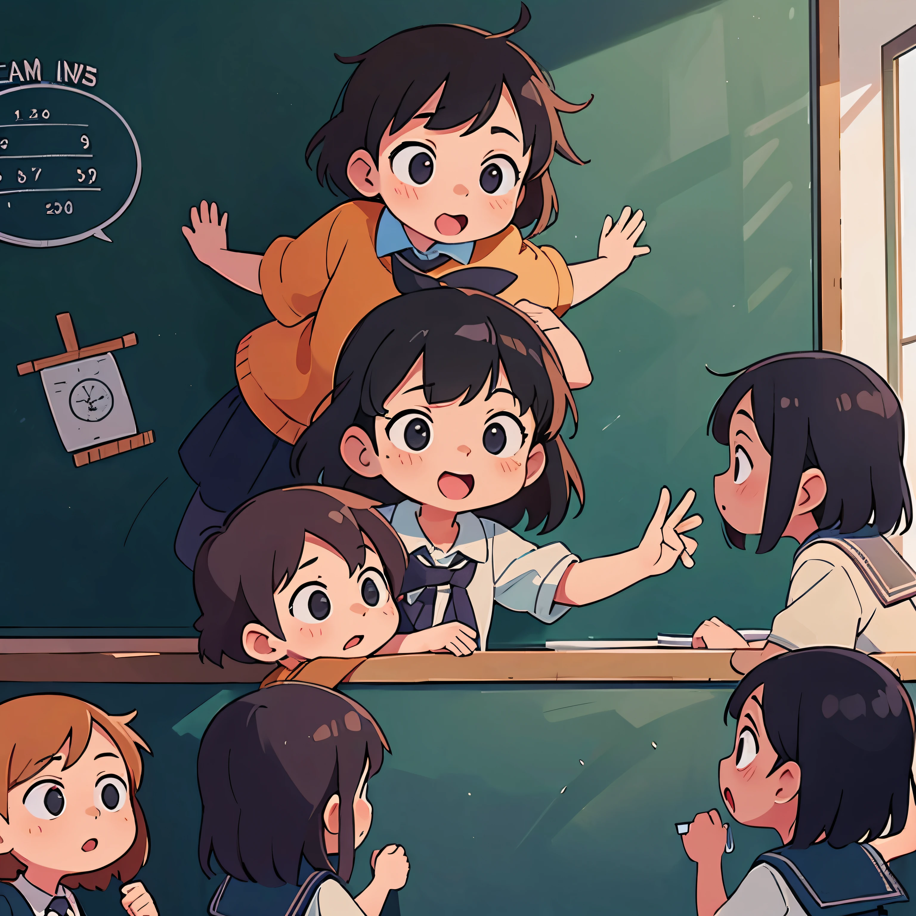 Teacher in front of blackboard,student,In recent years,Children's "mouth breathing" is increasingly being taken seriously by parents,Many parents are also anxious,"Doctor,My child often breathes through his mouth,Will it affect the child's appearance??" Let's learn about "mouth breathing" today。
