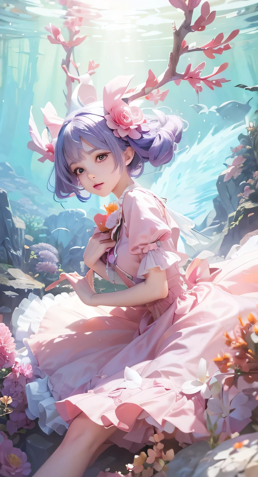 A lady with long hair and a dress holds a flower, Anime style 4k, Anime Art Wallpaper 4K, Anime Art Wallpaper 4K, anime art wallpaper 8 k, Anime Wallpaper 4K, Anime Wallpaper 4K, detailed Digital Animation Art, 8k high quality detailed art, 4k anime wallpaper, Beautiful anime girl, Beautiful anime portrait, Digital Animation Art