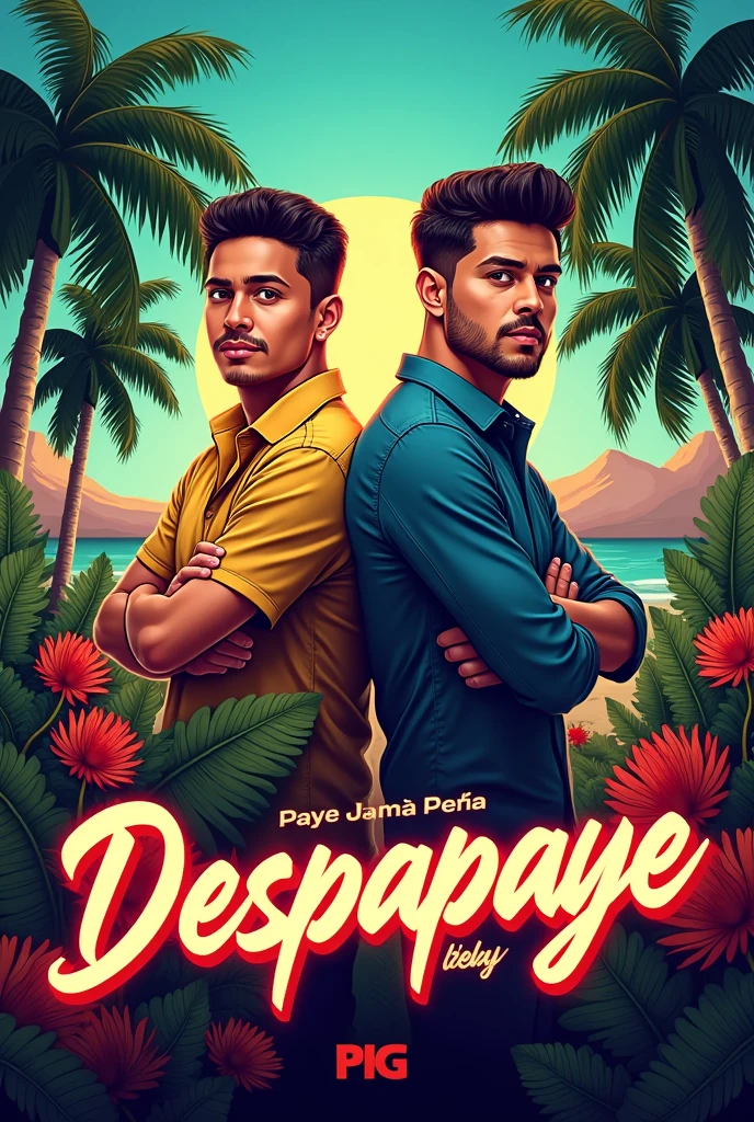 Make me a cover of a song called despapaye with the names of the singers paye and peña