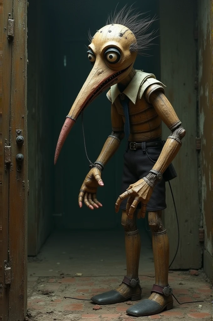 Pinocchio big nose killing with nose
