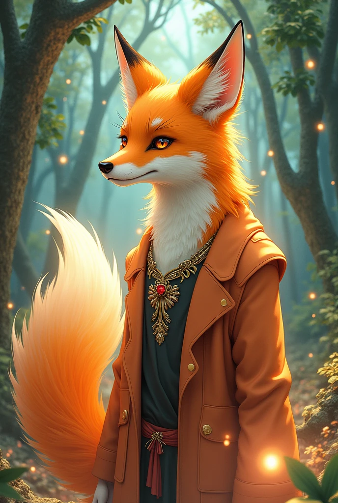 An orange furred anime kitsune man