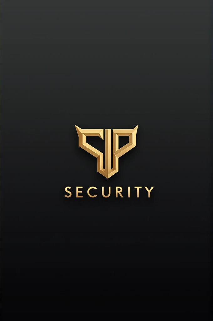 Tactical logo for security company in grey, black and gold with SIP insignia
