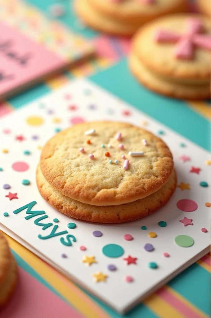A sweet cookie on a birthday card
