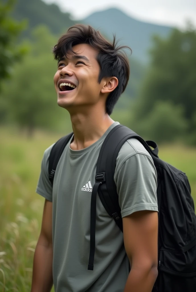 IMPRESSED YOUTUBER, natural light, realistic photo, PHOTO TAKEN FROM FAR AWAY