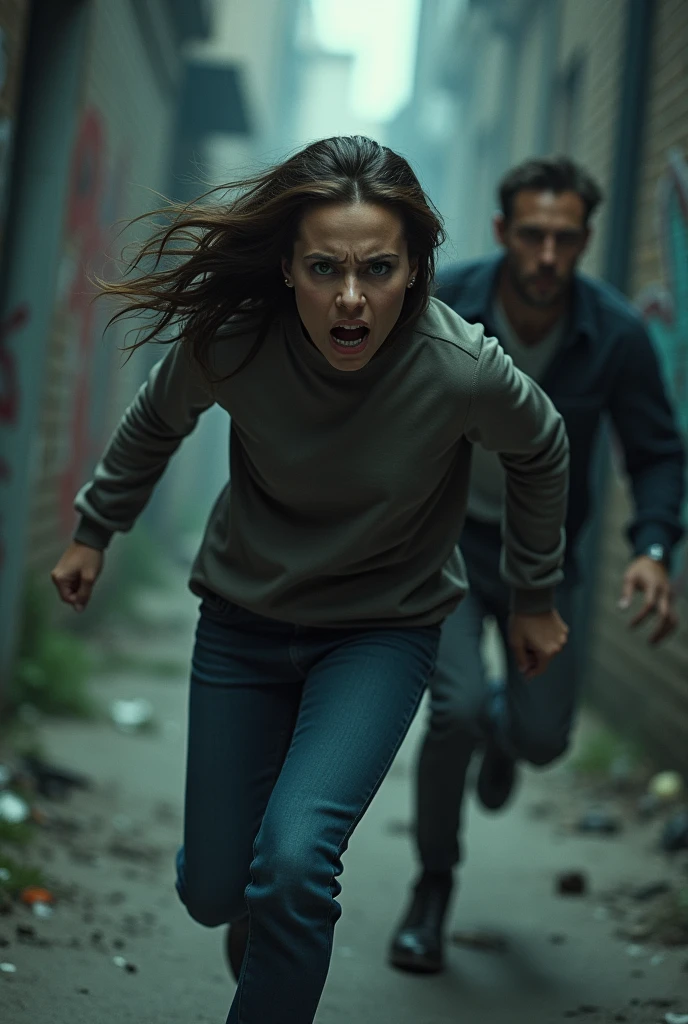 she is being grabbed and taken inside the street in dark corner