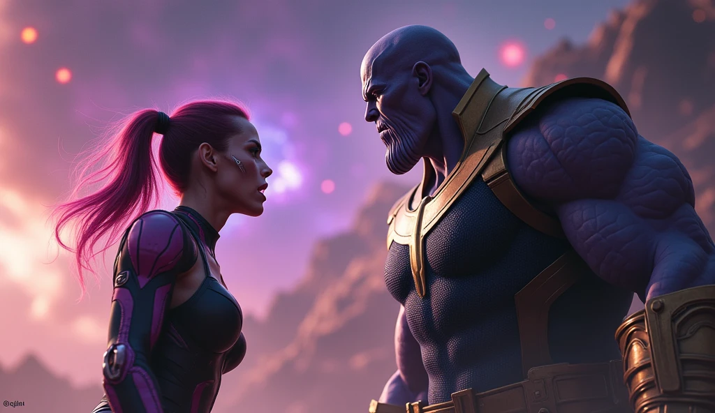 Scene 12: Nebula’s Betrayal
Nebula, one of Thanos' adopted daughters, attempts to assassinate him but fails. He imprisons her, using her to lure Gamora.