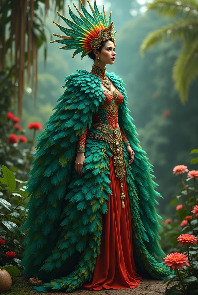 Easy to recreate Guatemalan quetzal fantasy costume