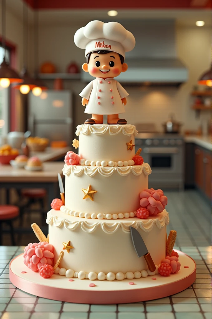 Chef motif cake
