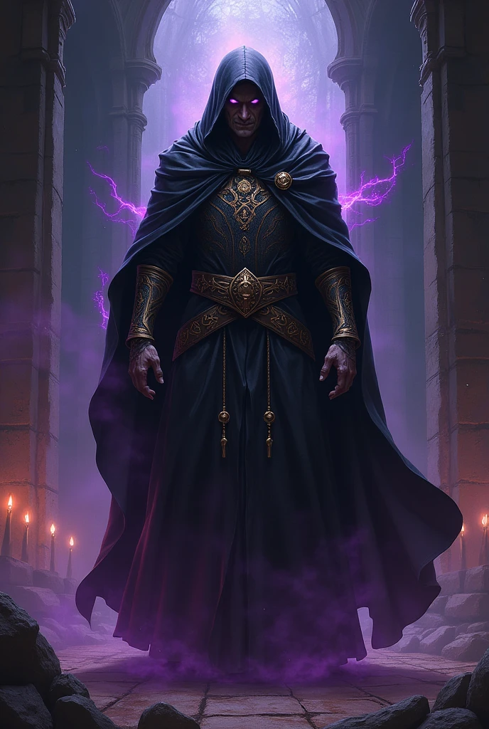 Um homem mago dark gamer