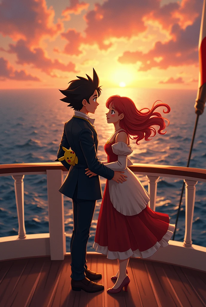 Make Ash and Misty from Pokemon doing the Titanic scene.