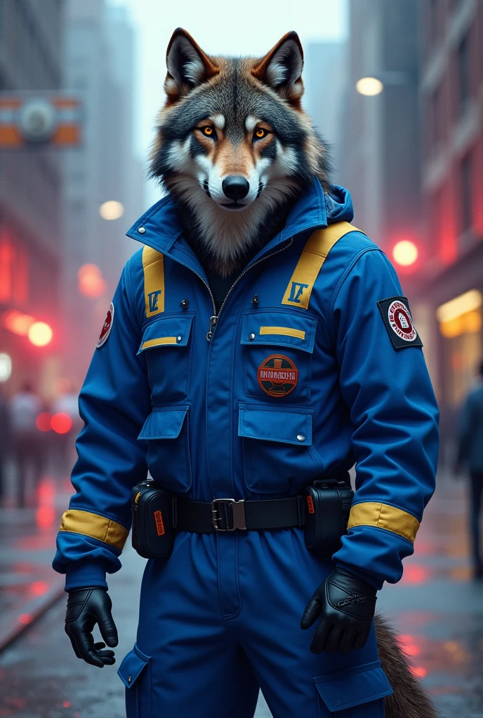 Wolf paramedic overalls blue