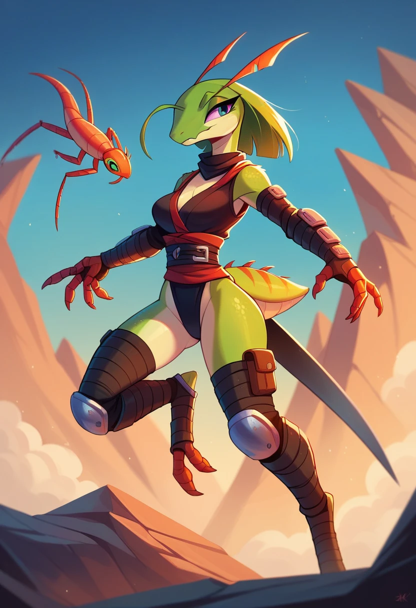 4k, 8k, female, anthropomorphic, mantis, anthropomorphic mantis, ninja,