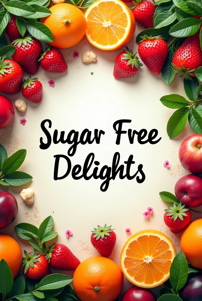 create a book cover for delicious recipes for diabetics with the name "sugar free delights" In Portuguese. 